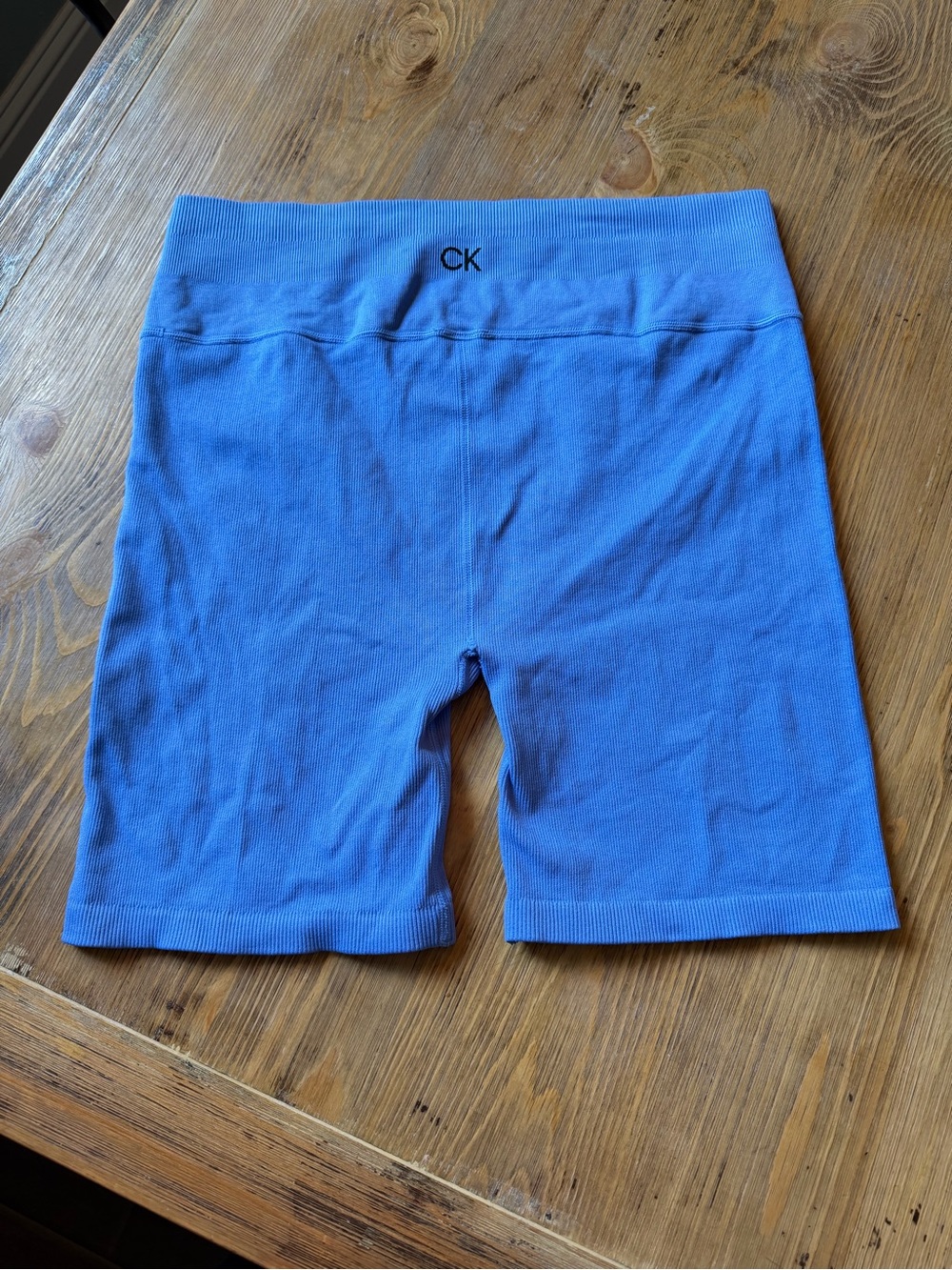 Calvin Klein Performance Blue High Rise Seamless Bike Shorts XL - Picture 2 of 10